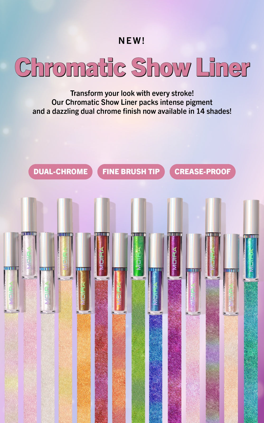 MOIRA Chromatic Show Liner w/Display | 84pcs Display + tester