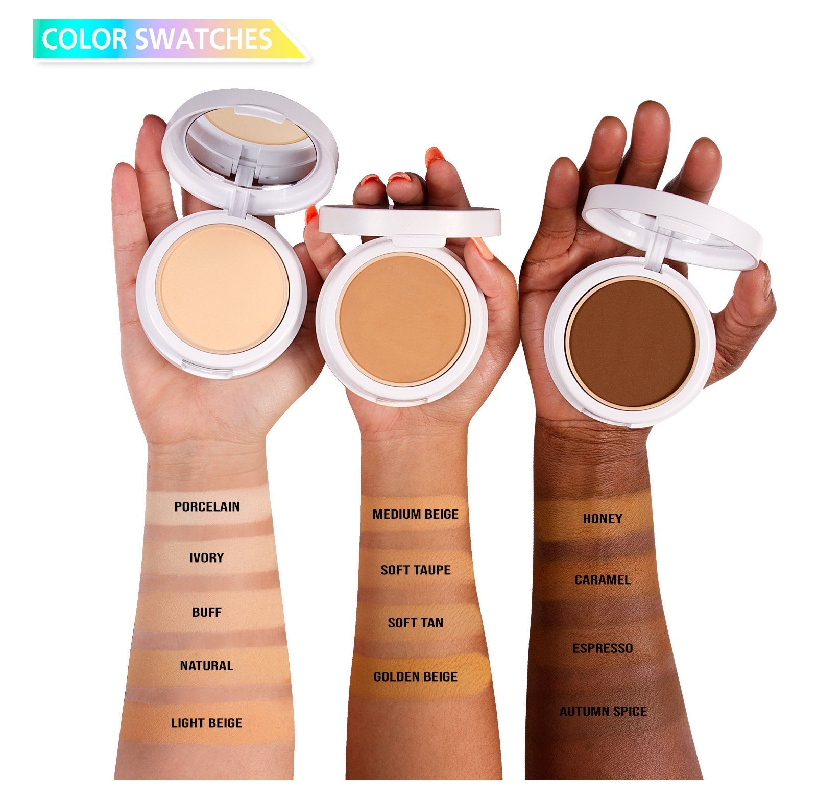 J. CAT BEAUTY Aquasurance Compact Foundation w/ Display 156pcs Display + Tester