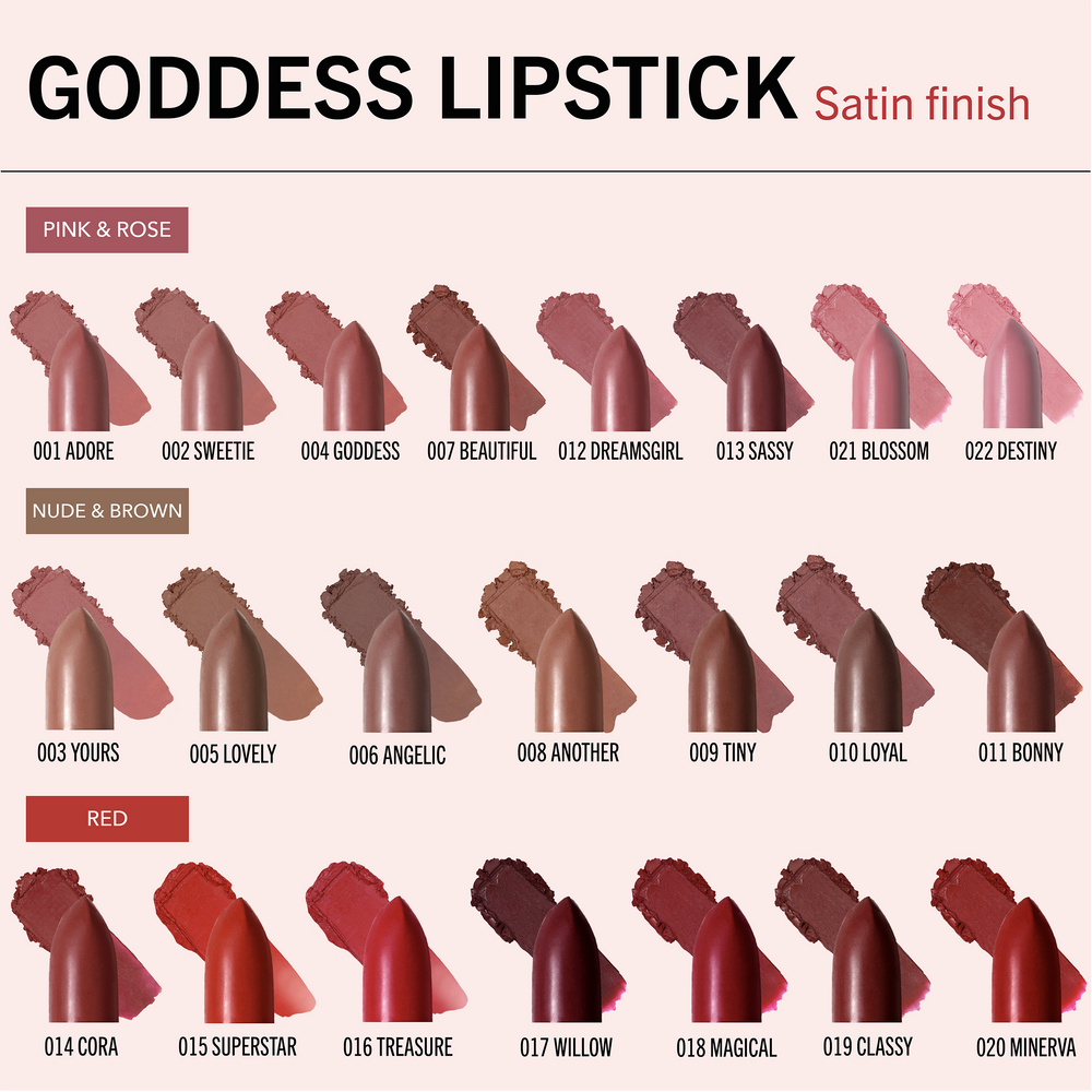 MOIRA Lip Goddess Lipstick #GDLSET w/ Display 66pcs Display + Tester