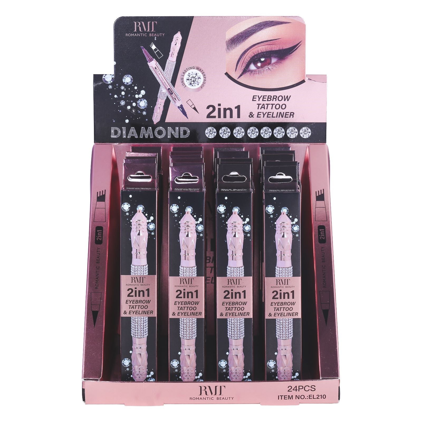 Romantic Beauty 2 in 1 Eyebrown Tattoo & Eyeliner #EL210 / 24pcs Display