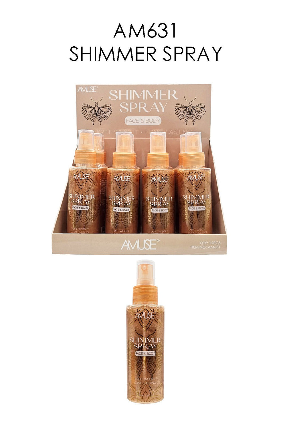 AMUSE COSMETIC Shimmer Spray #AM631 | 12pcs Display