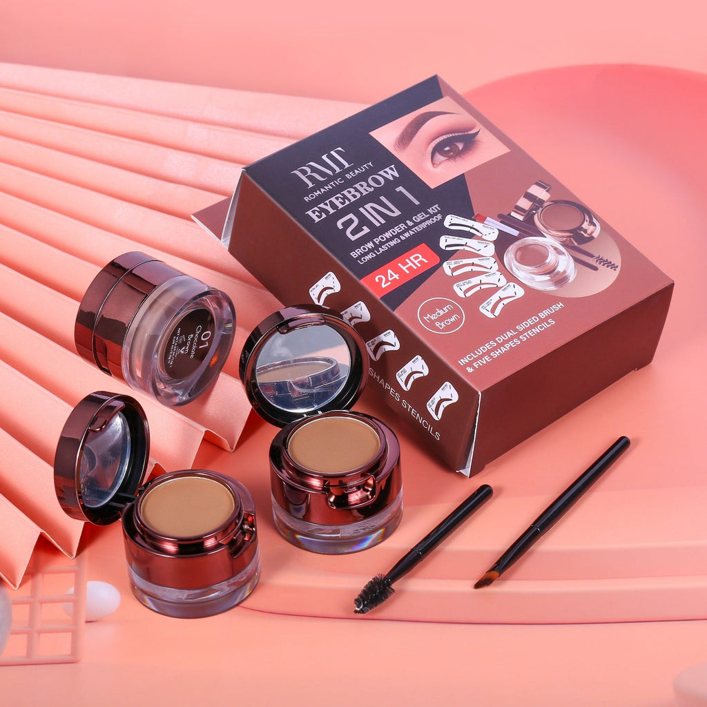 Romantic Beauty Eyebrow 2 en 1 Powder & Gel | 12pcs Display