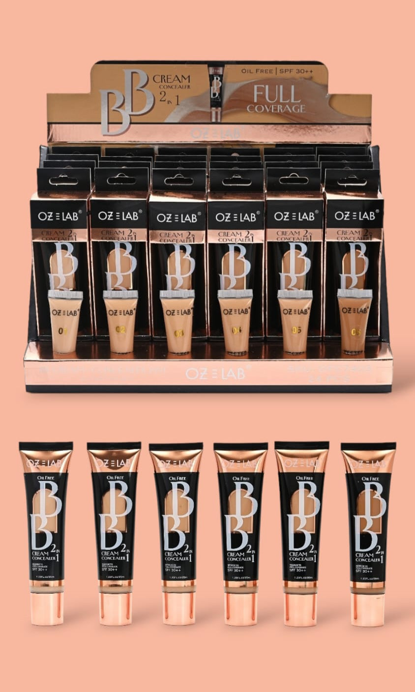 OZ LAB  BB CREAM CONCEALER  2 EN 1 / 24pcs display + tester free