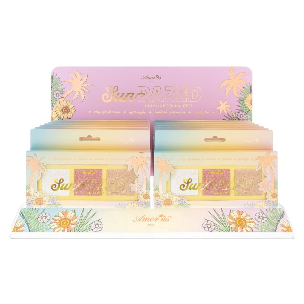 AMORUS - SUN DAZED - HIGHLIGHTER PALETTE  / 12PCS DISPLAY