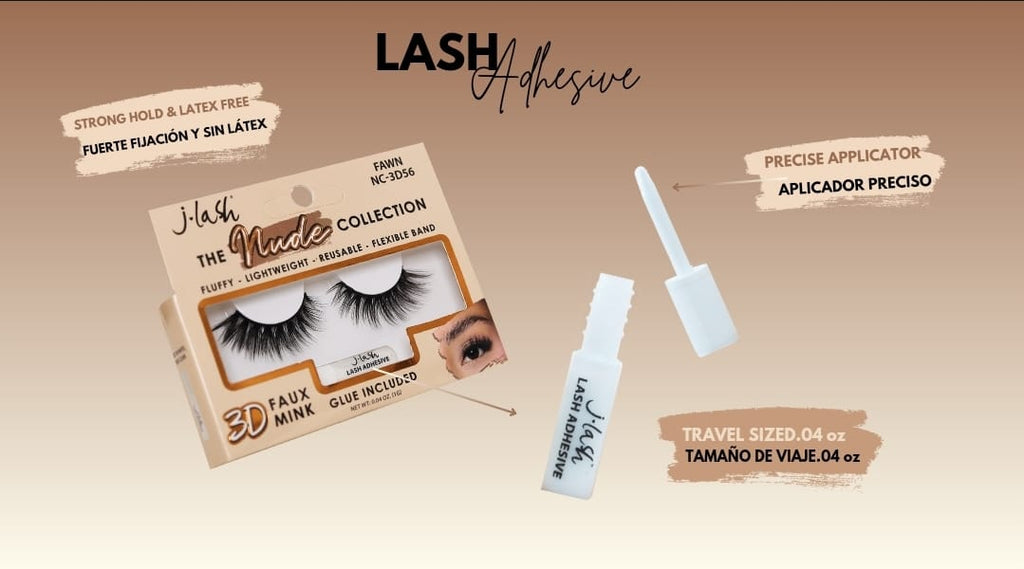 JLASH - THE NUDE COLLECTION  - 3D FAUX MINK & LASH GLUE - SET A / 36PCS DISPLAY