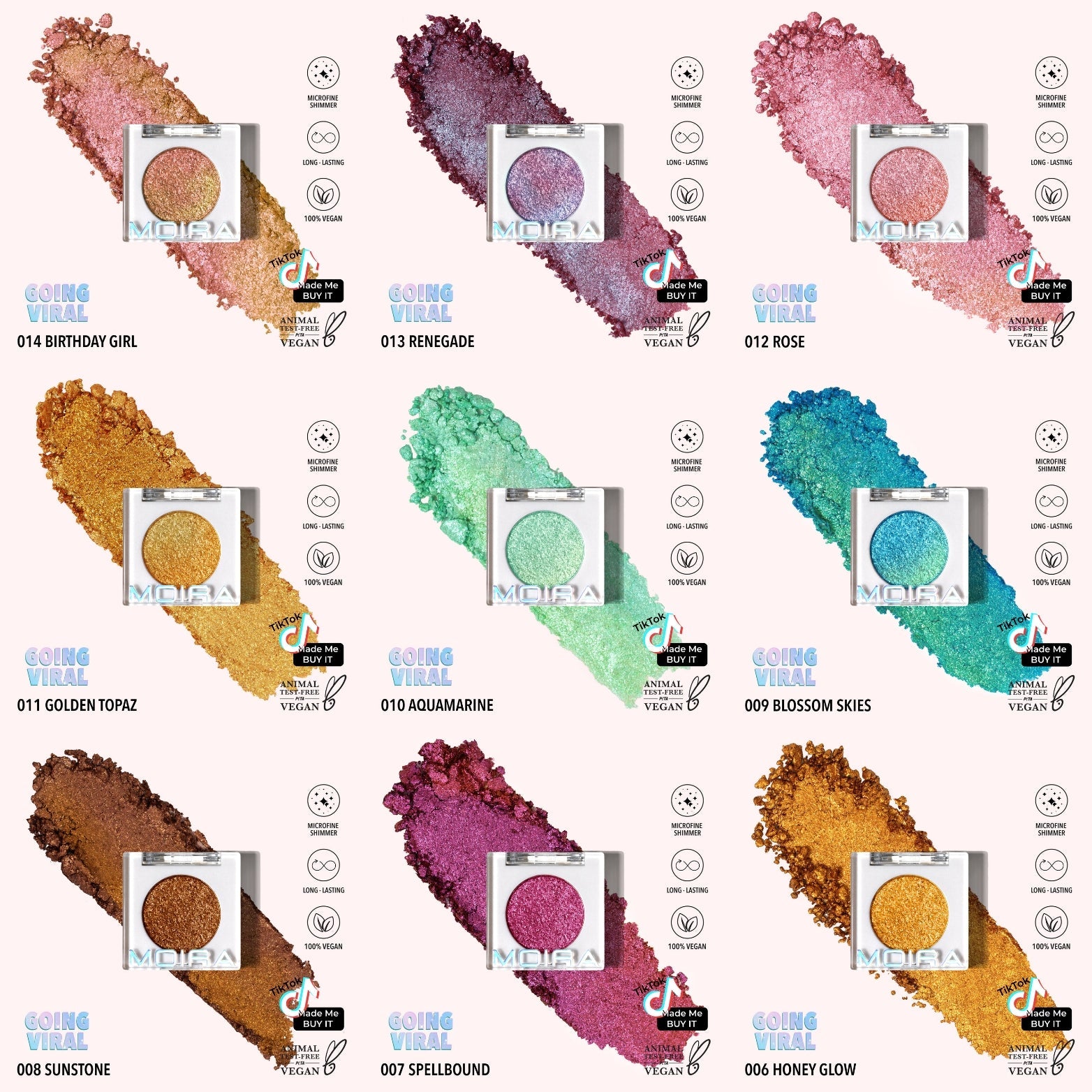 MOIRA Chroma Light Shadow w/ Display | 72pcs Display