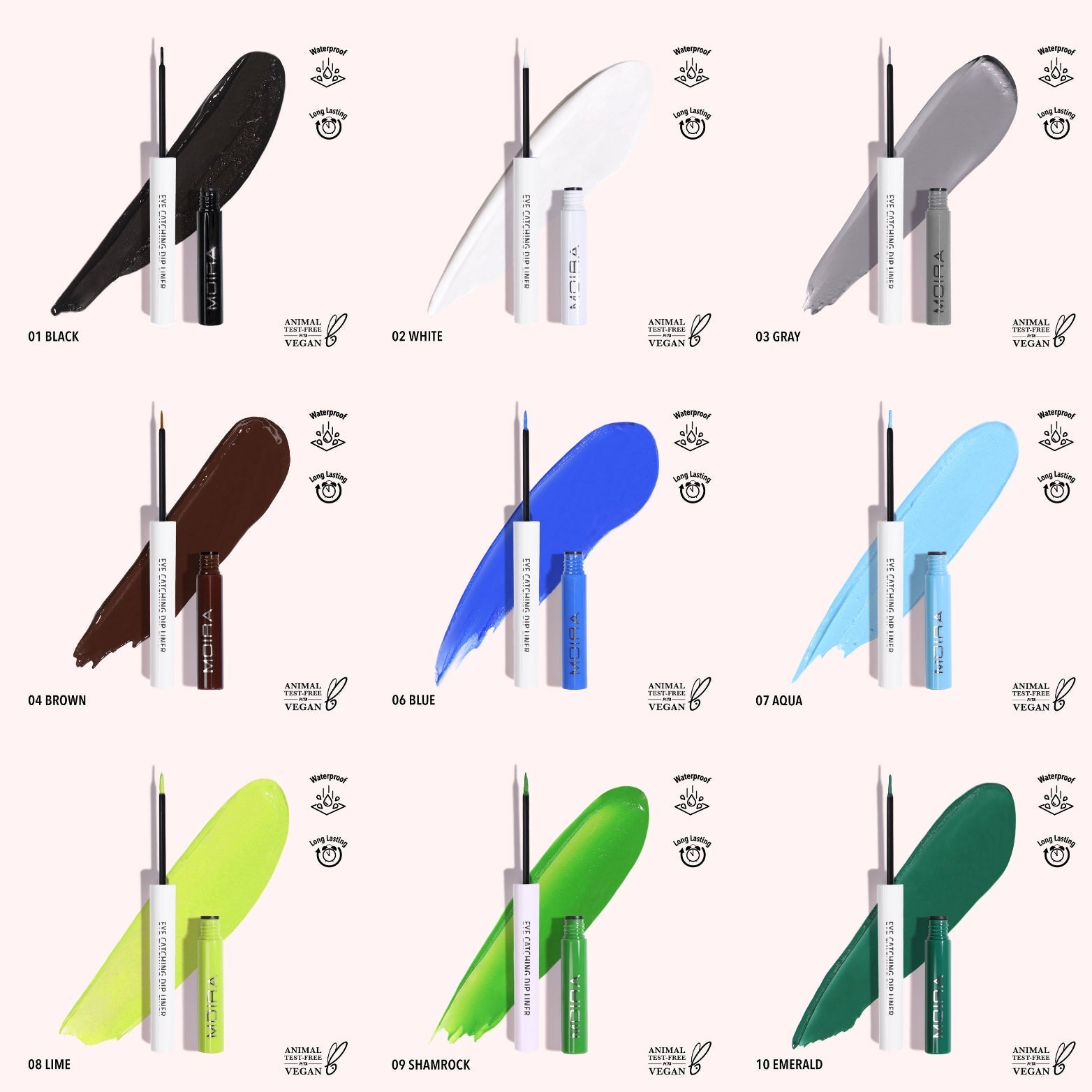 MOIRA Eye Catching Dip Liner w/ Display 54pcs Display