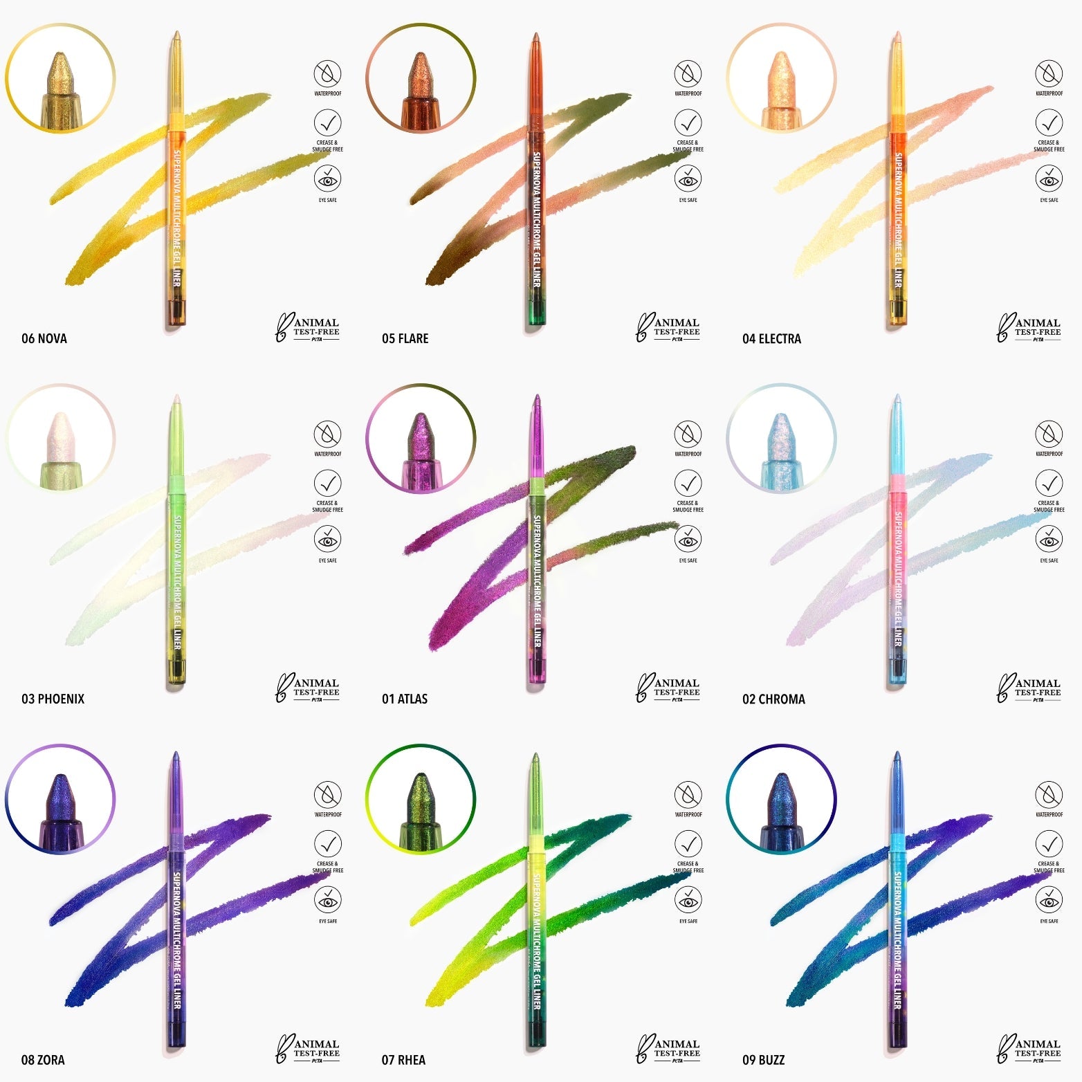 MOIRA SuperNova Multichrome Gel Liner w/Display 60pcs Display