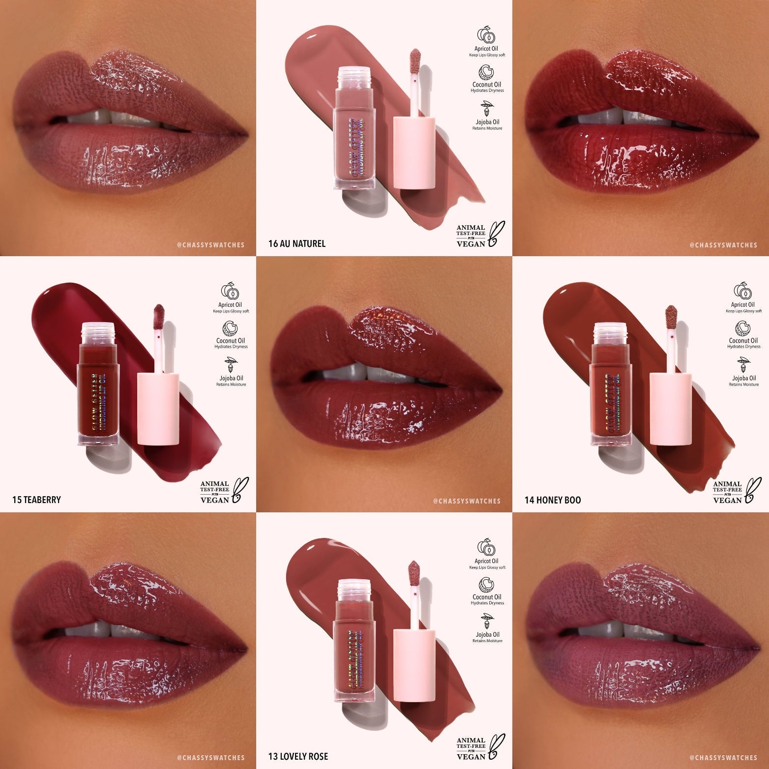 MOIRA Glow Getter Hydrating Lip Oil w/ Display 90pcs Display + Tester