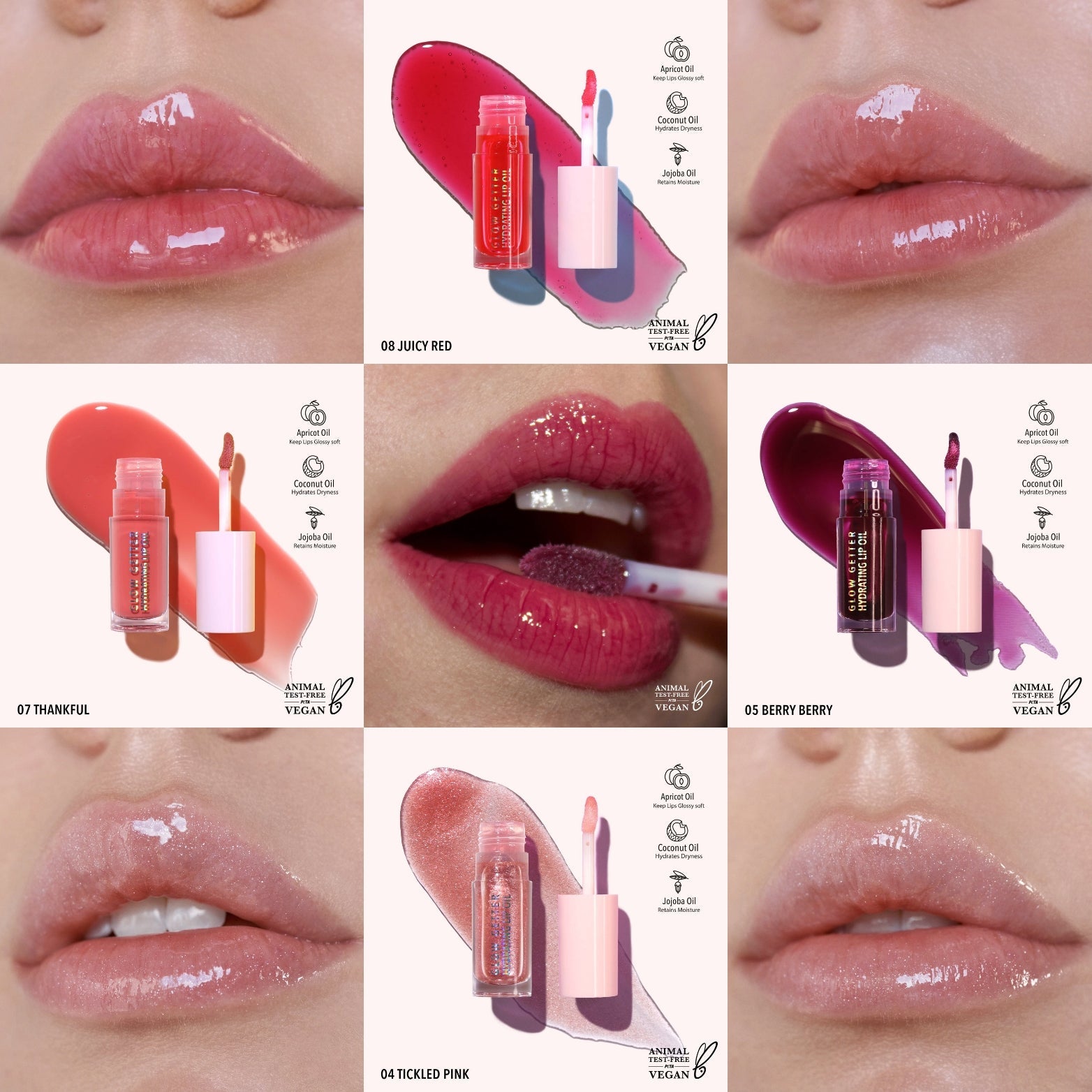 MOIRA Glow Getter Hydrating Lip Oil w/ Display 90pcs Display + Tester