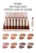 AMUSE Zen Hues 8 Matte Lipstick & Lipgloss Duo #LIP6301 | 24pcs Display