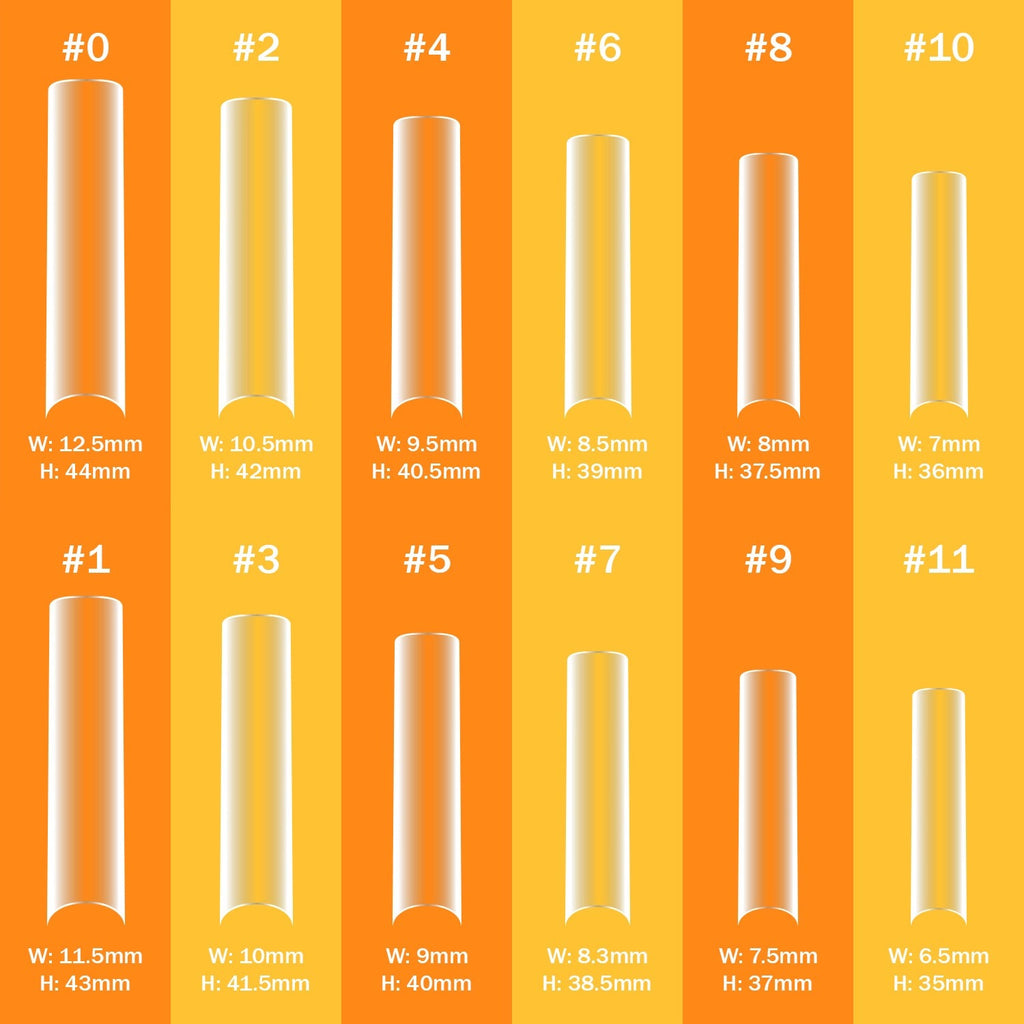 ADORO Flexi' Fit Soft Gel Tips XXL Square (BAMBOO) 600pcs Tips