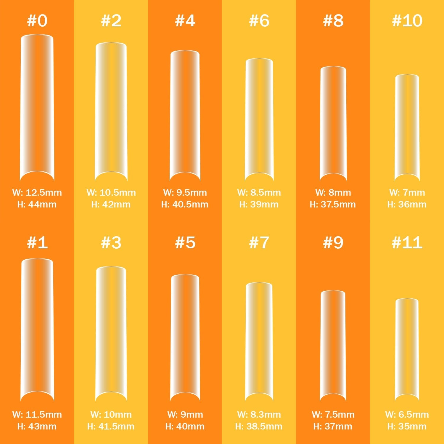 ADORO Flexi' Fit Soft Gel Tips XXL Square (BAMBOO) 600pcs Tips