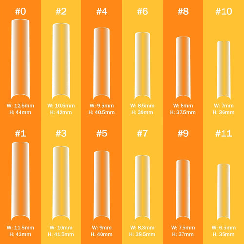 ADORO Flexi' Fit Soft Gel Tips XXL Square (BAMBOO) 600pcs Tips