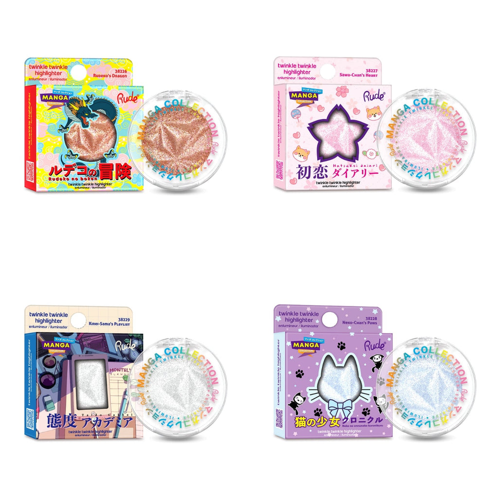 RUDE Manga Collection Twinkle Twinkle Highlighter w/Display 48pcs Display + Tester
