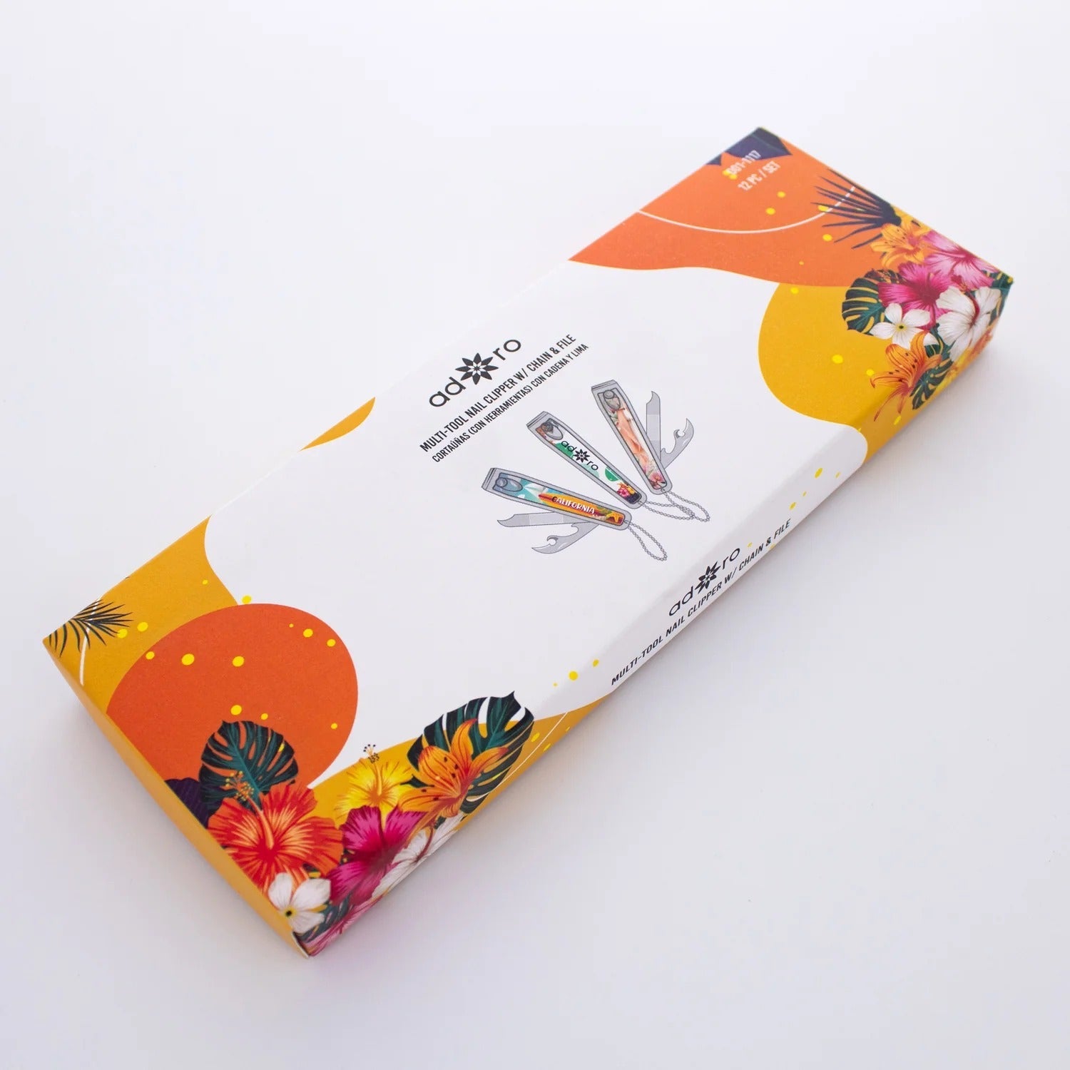 ADORO Multi-Tool Nail Clipper w/ Chain & File #001-1117 12pcs Box