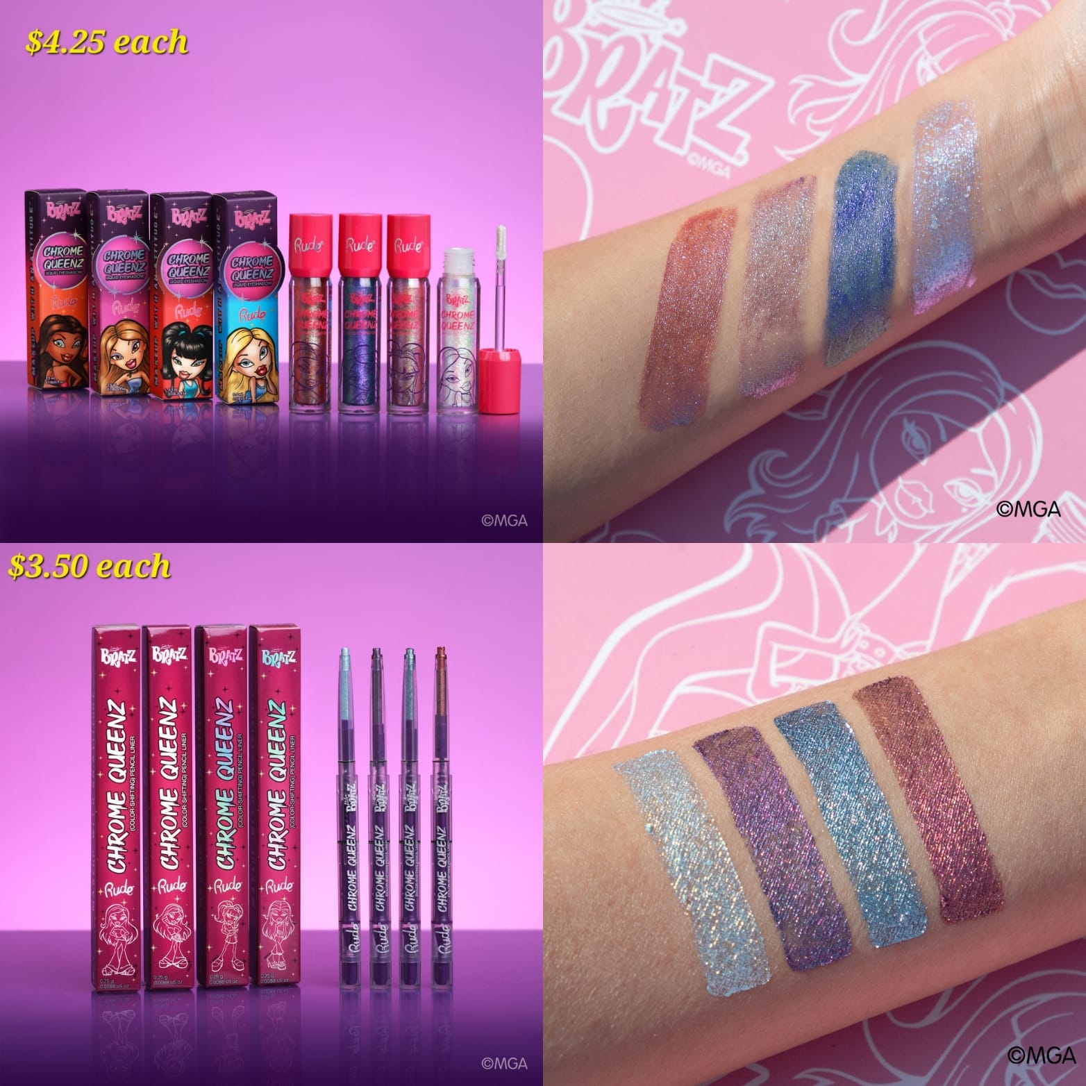 RUDE Bratz Collection w/ Display  144pcs Display