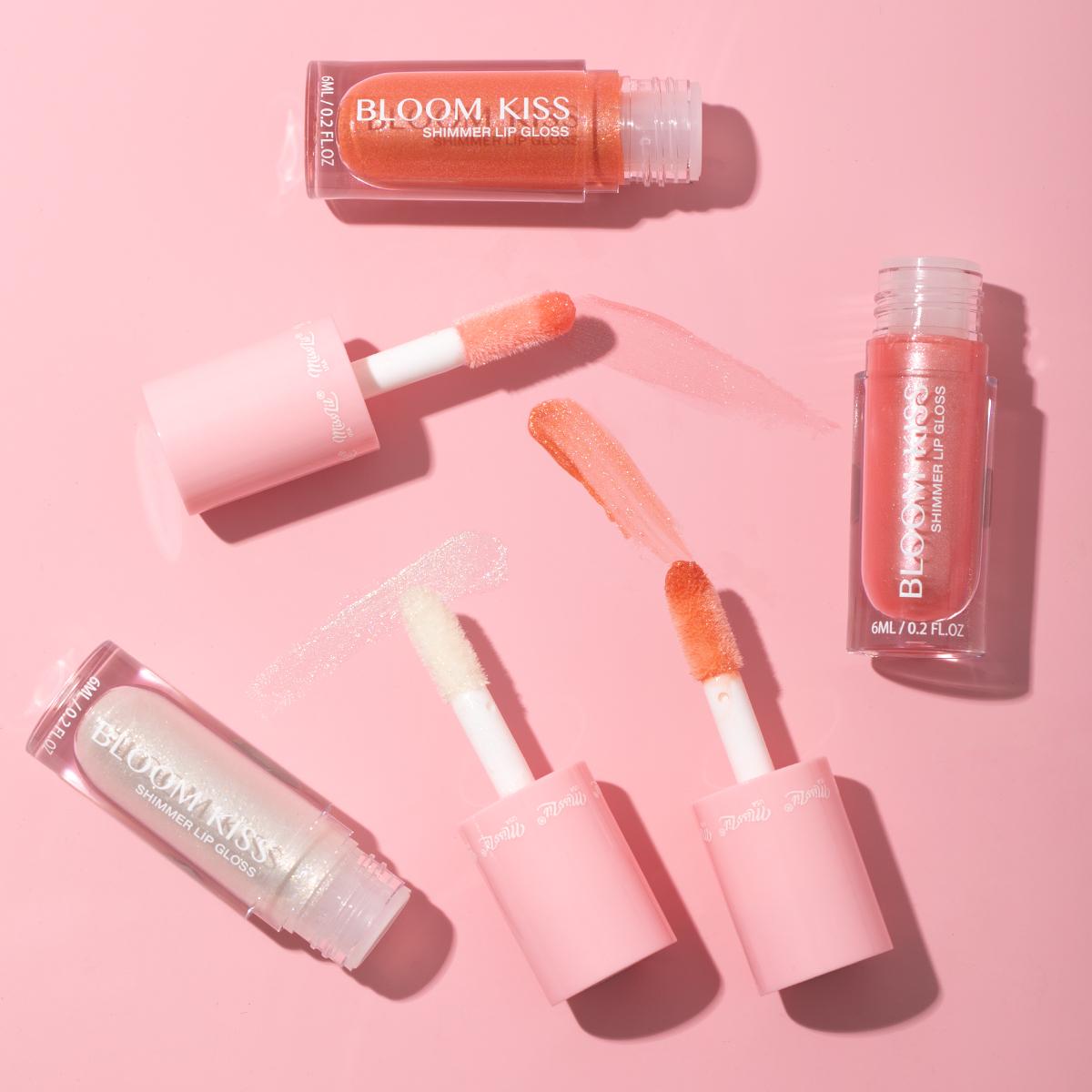 MISS LIL Bloom Kiss Shimmer Lipgloss   | 72pcs Dispay  + Tester free