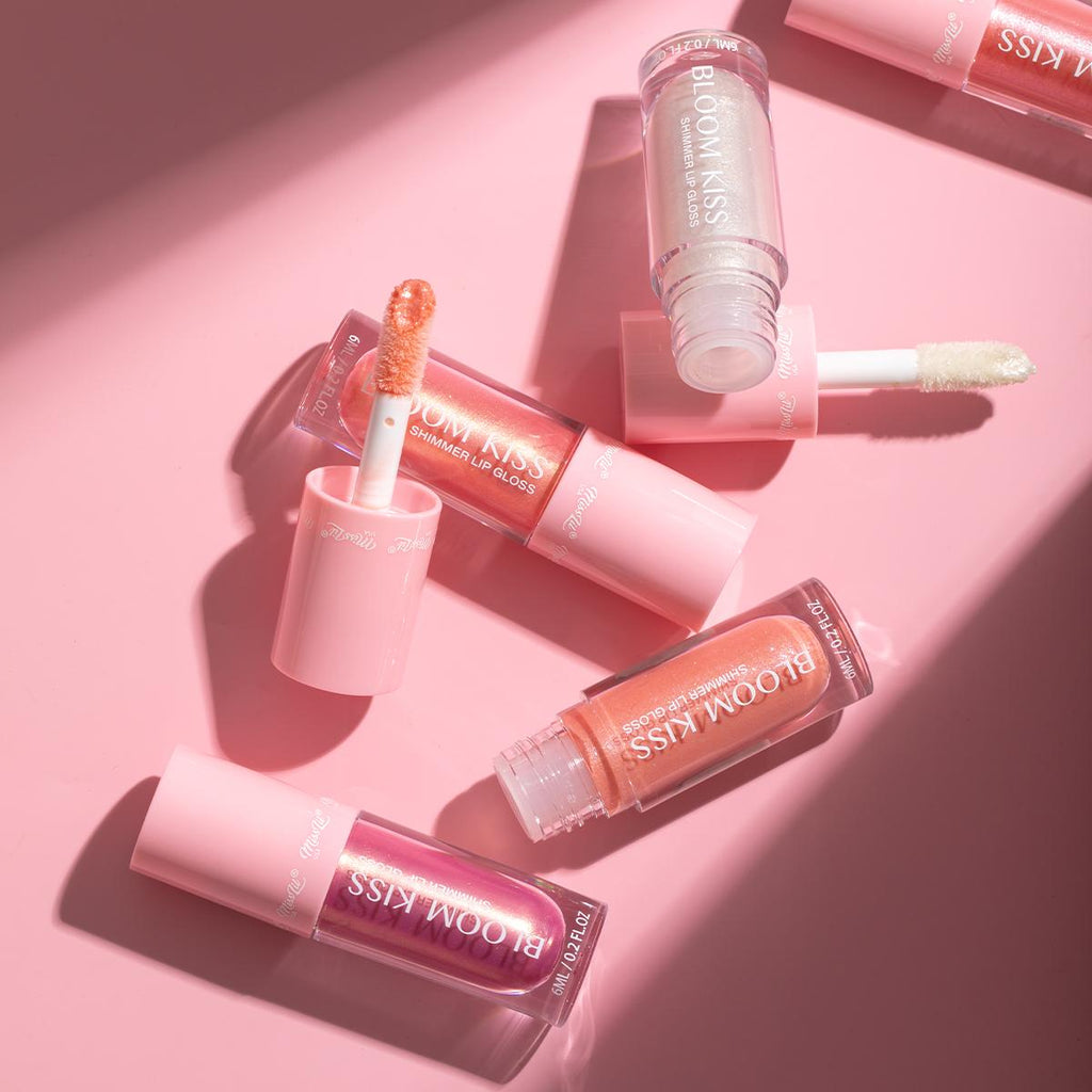 MISS LIL Bloom Kiss Shimmer Lipgloss   | 72pcs Dispay  + Tester free