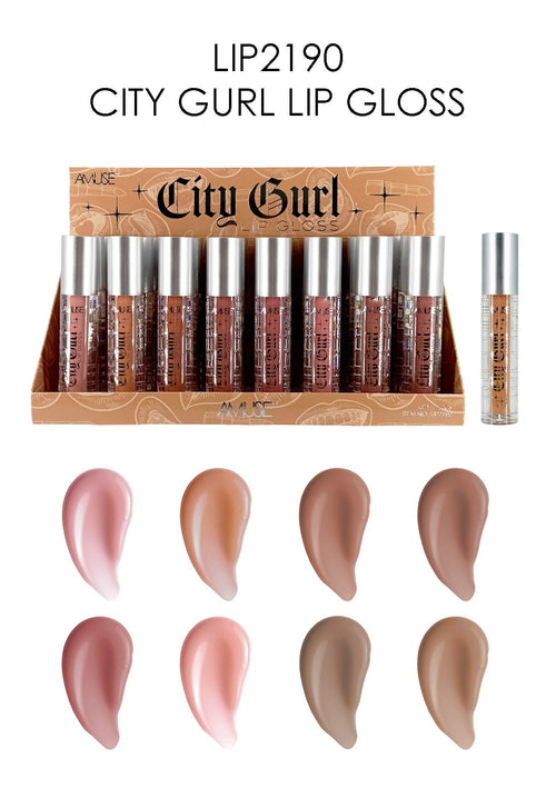 AMUSE COSMETIC City Gurl Lip Gloss #LIP2190 | 24pcs Display