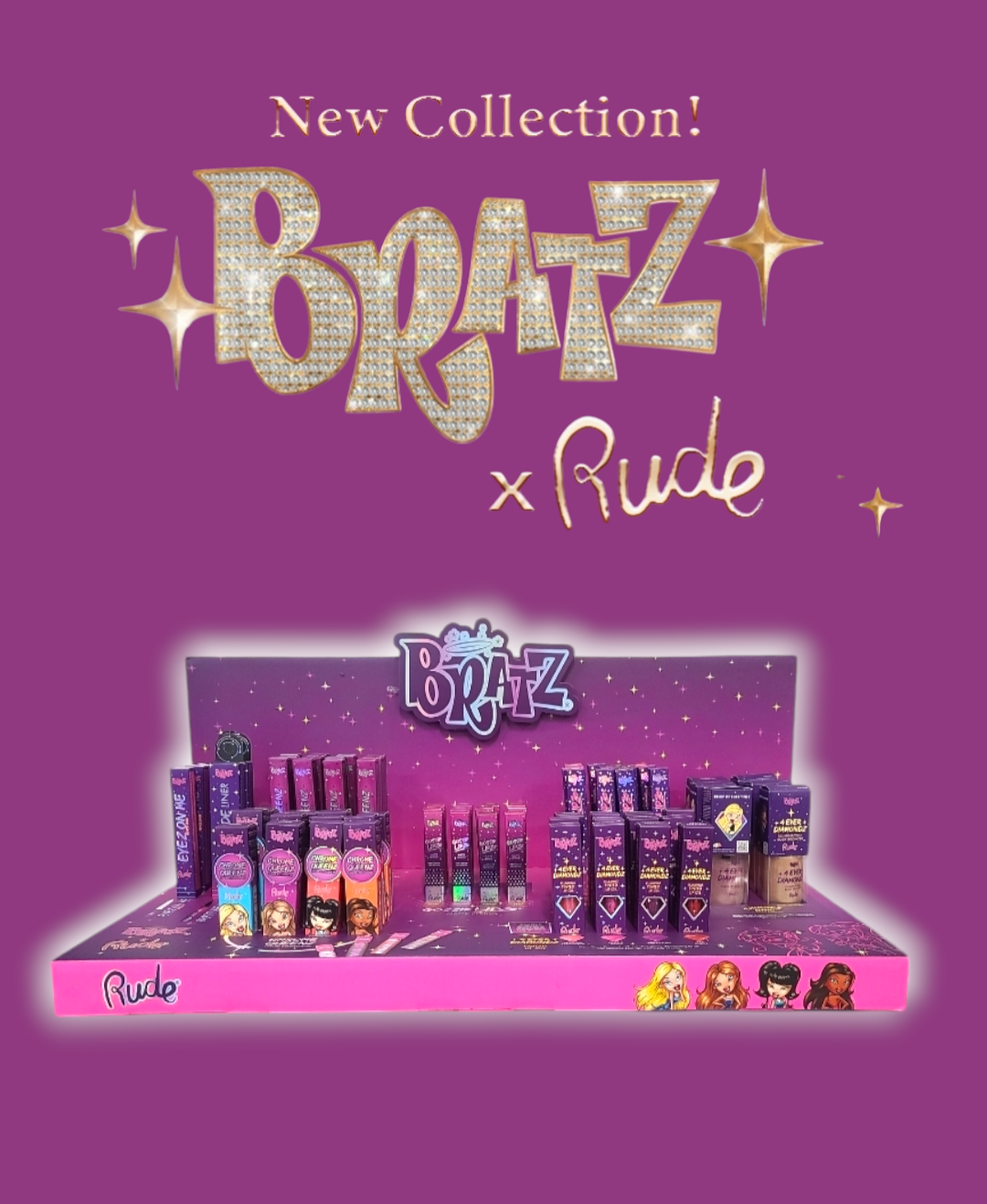 RUDE Bratz Collection w/ Display  144pcs Display