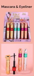 ROMANTIC BEAUTY 2 en 1 Dipliner Mascara Waterproof # E9849 24pcs Display