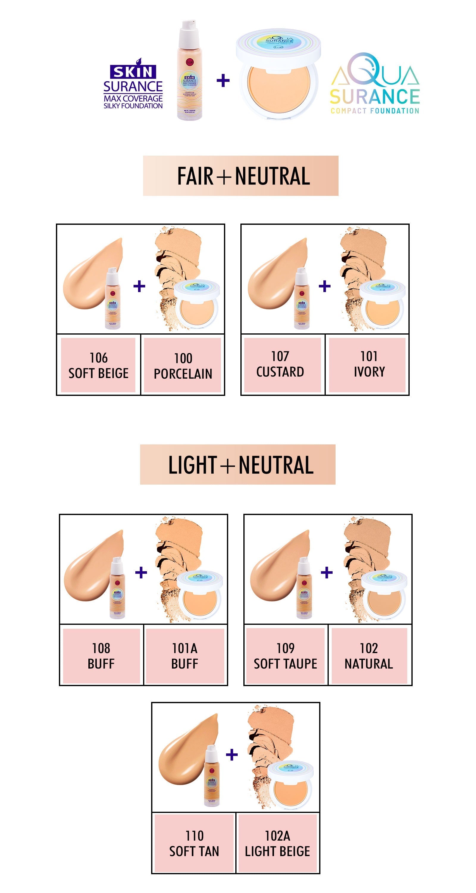 J. CAT BEAUTY SkinSurance Max Coverage Silky Foundation  w/ Display 96pcs Display + Tester | SET B