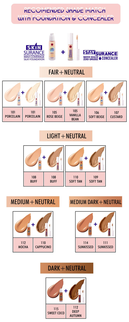 J. CAT BEAUTY SkinSurance Max Coverage Silky Foundation #SSF | Refills