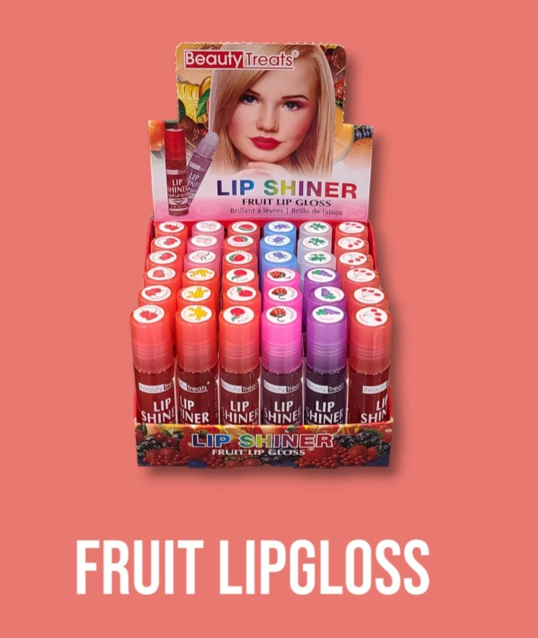 Beauty Treats - Lip Shiner Fruit Lip Gloss / 36pcs Display