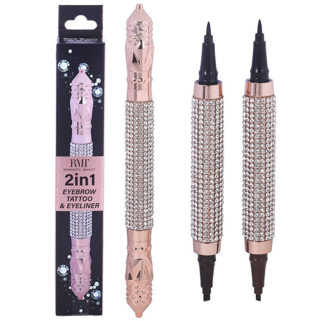 Romantic Beauty 2 in 1 Eyebrown Tattoo & Eyeliner #EL210 / 24pcs Display