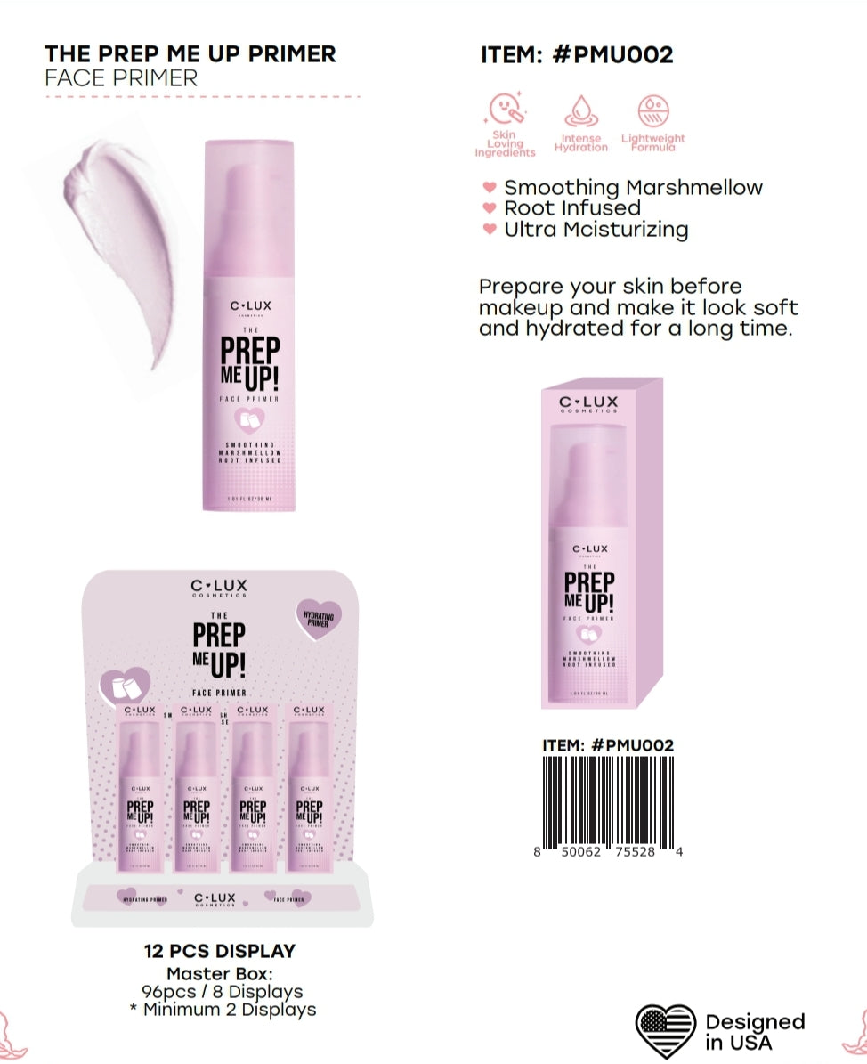 CLUX Prep Me Up Face Primer #PMU002 | 12pcs Display