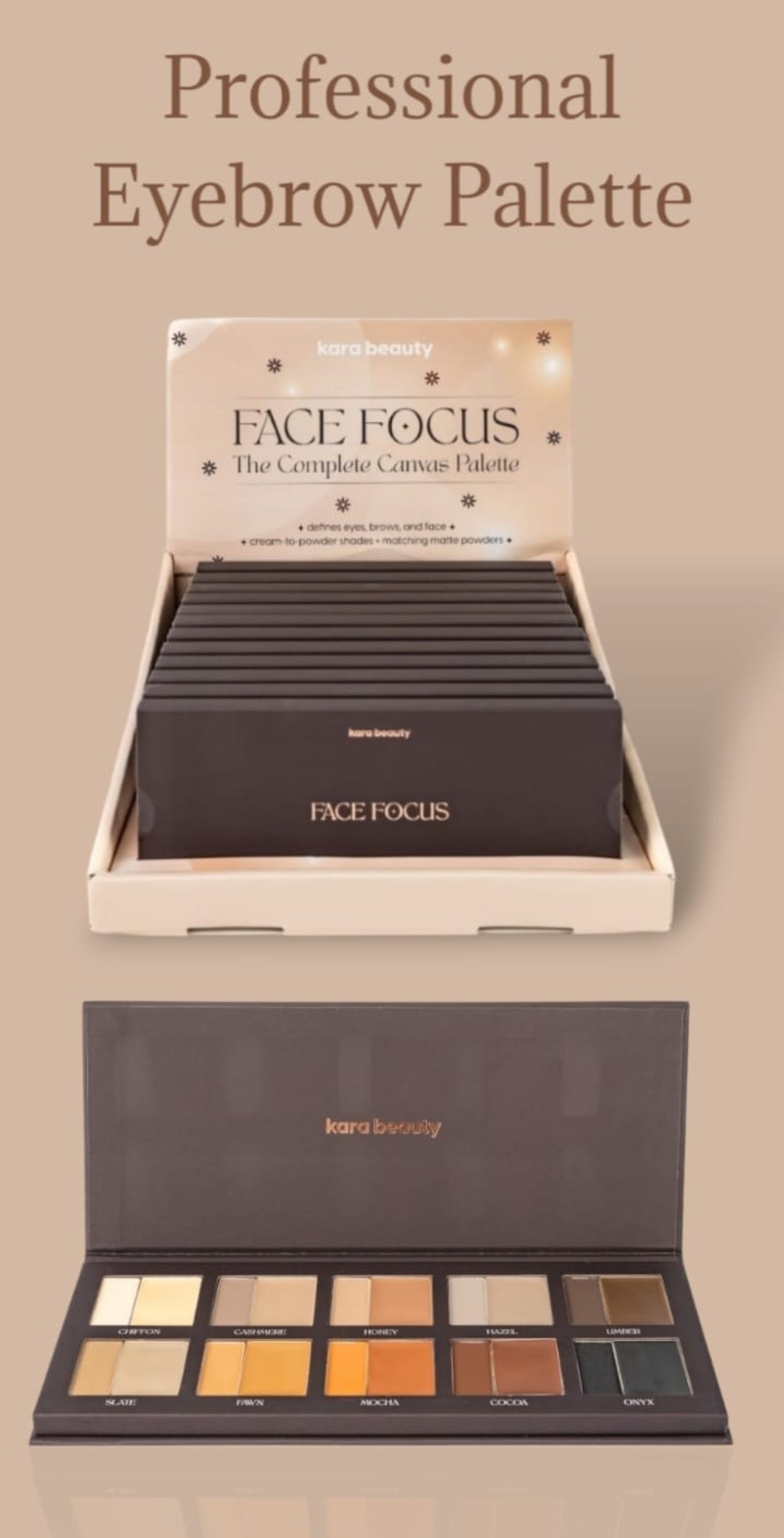 KARA BEAUTY Face Focus The Complete Canvas Palette | 12pcs Display