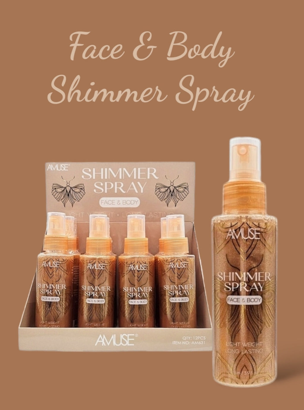 AMUSE COSMETIC Shimmer Spray #AM631 | 12pcs Display