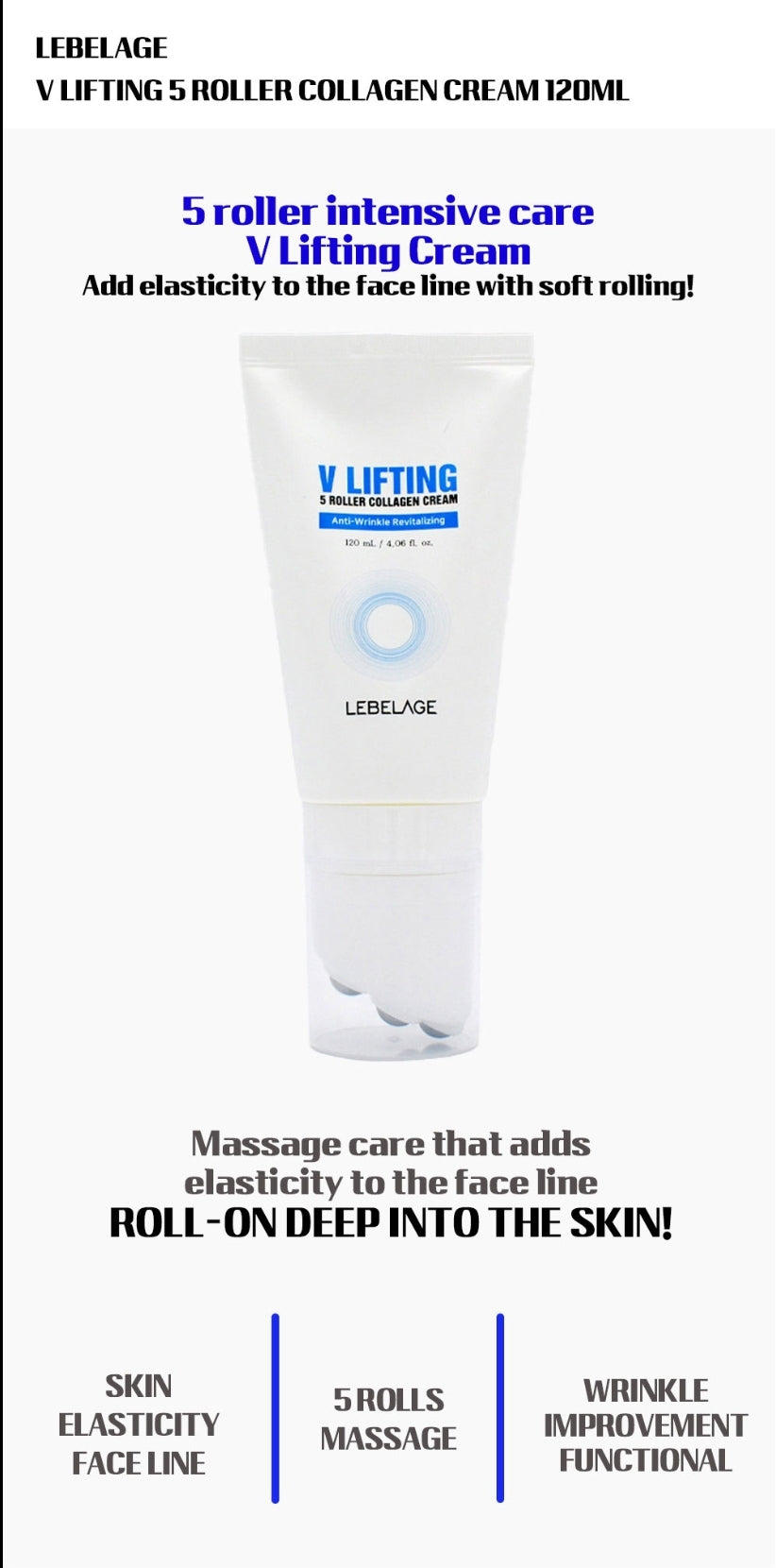 LEBELAGE V Lifting 5 Roller Collegen Cream