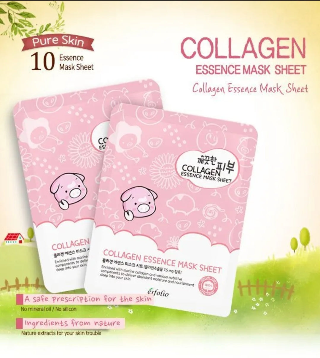 ESFOLIO Essence Mask Sheet / Collagen |12pcs pack