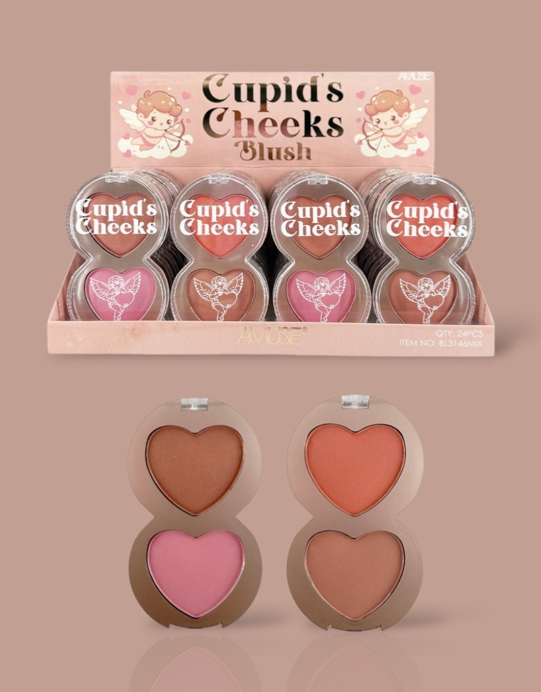Amuse Cupids Cheeks Blush #BL3146MIX 24pcs Box