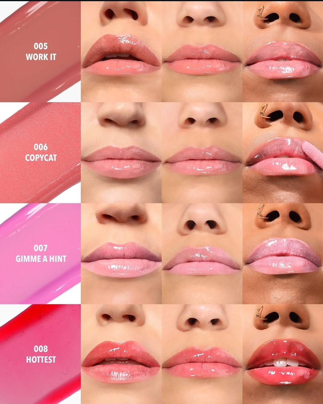 MOIRA Lip Glaze Oil Plumper w/Display | 36pcs Dispay + Tester