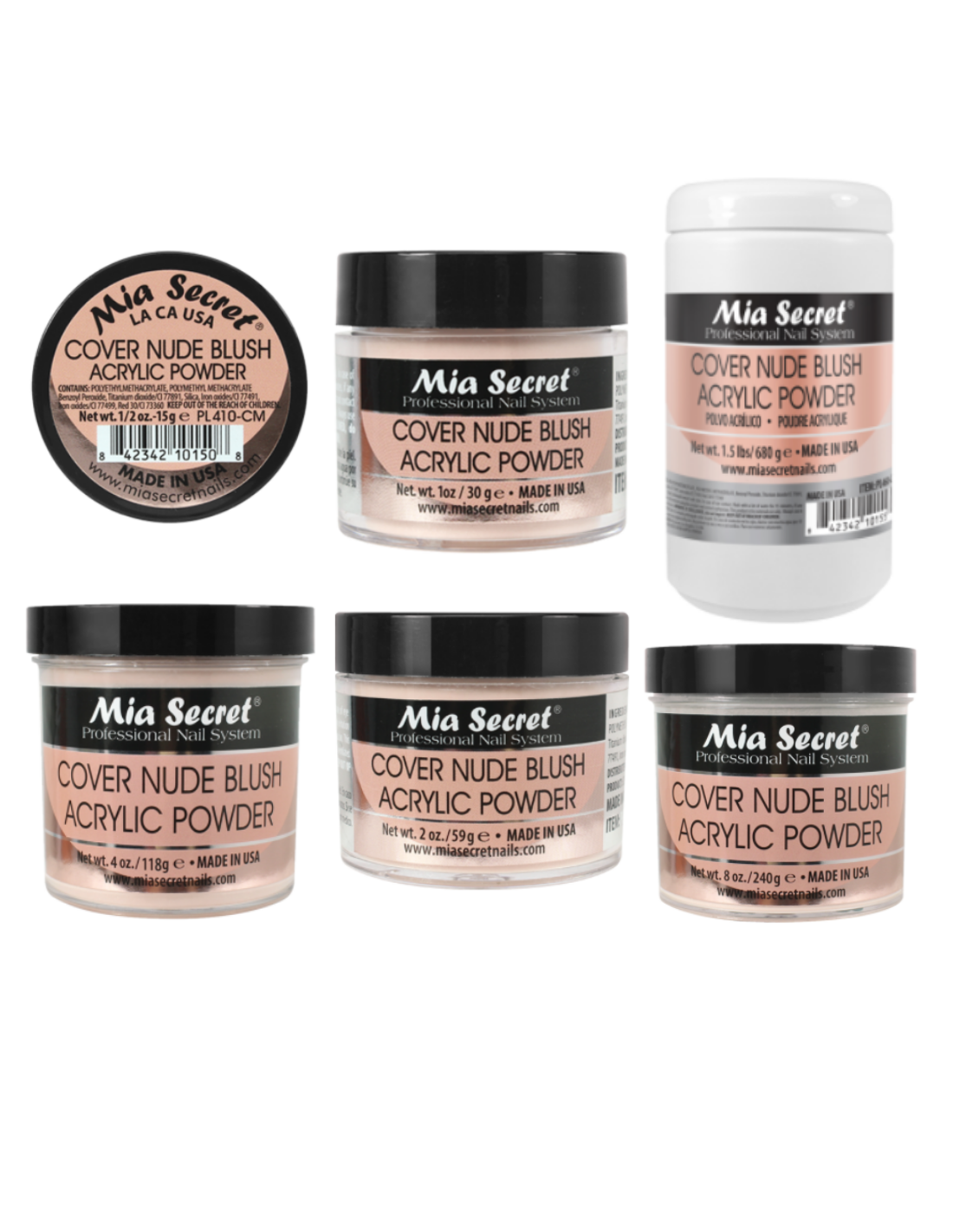 MIA SECRET - COVER NUDE BLUSH ACRYLIC POWDER -