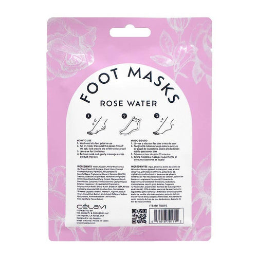 CELAVI Foot Masks Rose Water | 24 pack Display