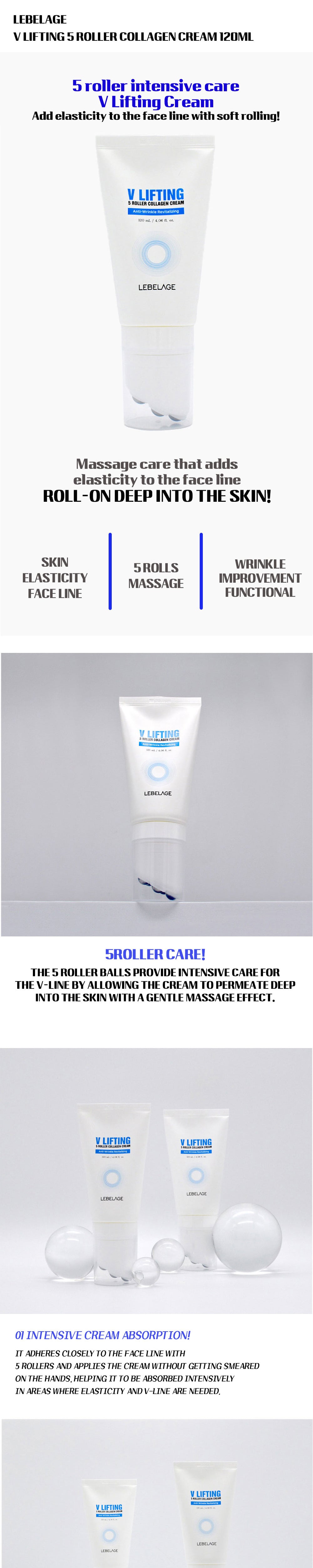 LEBELAGE V Lifting 5 Roller Collegen Cream