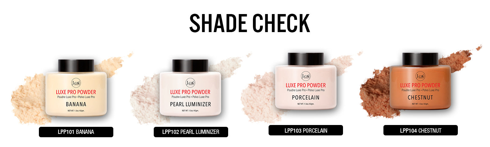 J. CAT BEAUTY Luxe Pro Powder #LPP  Refills