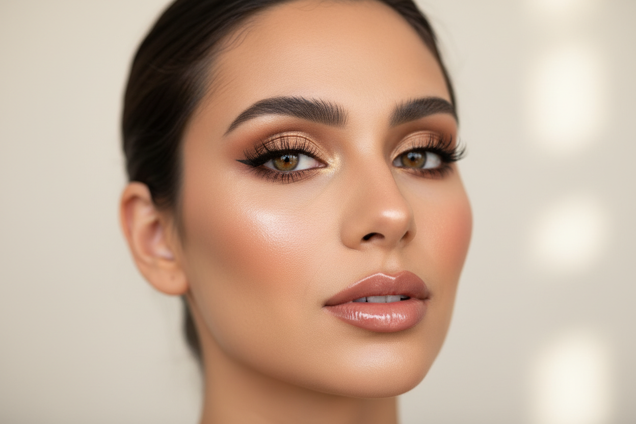 make up with beautiful lady