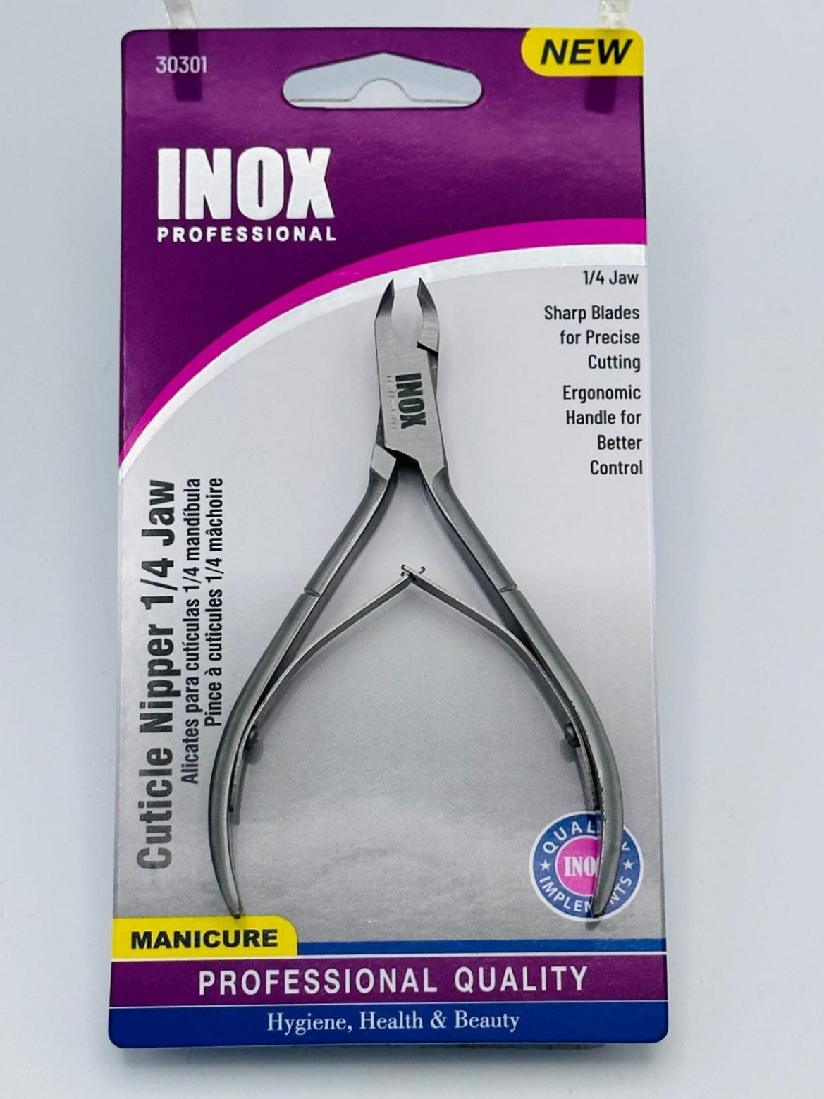 INOX Cuticle Nipper 1/4 Jaw / 12pcs Box