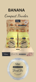 SHE MAKEUP Fresh Fix Compact Powder Banana / 12pcs Display