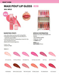MOIRA Maxi Pout Lip Gloss w/Display 72pcs Display + Tester