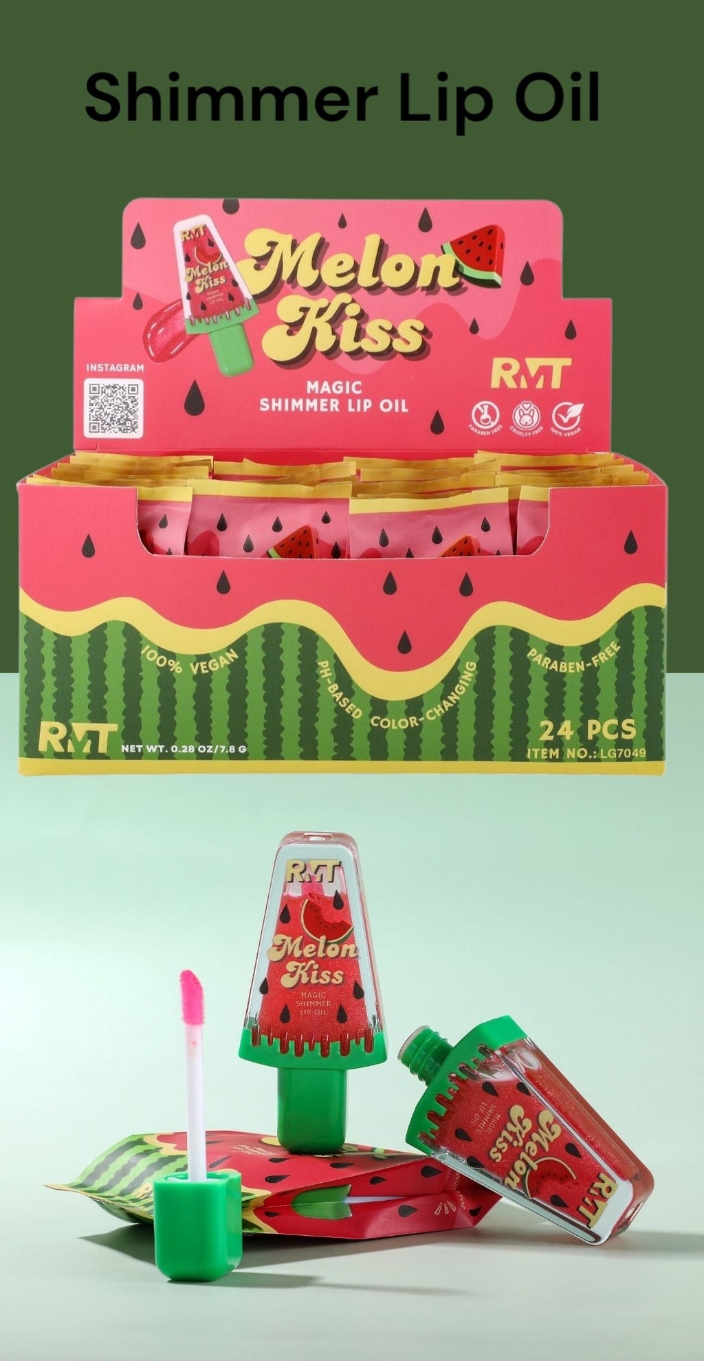 ROMANTIC BEAUTY Melon Kiss Magic Shimmer Lip Oil