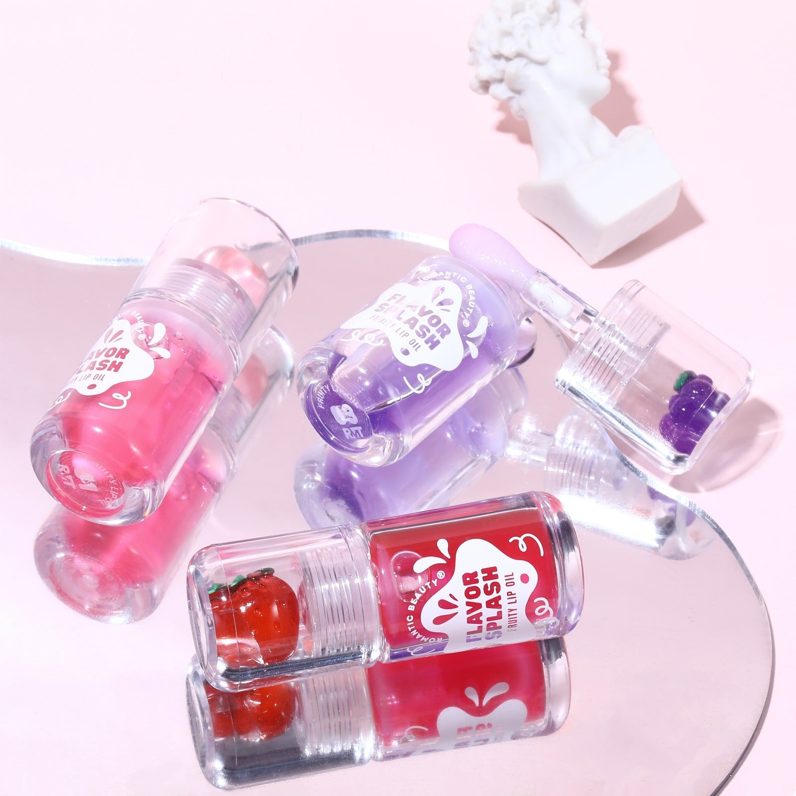 ROMANTIC BEAUTY Flavor Splash Fruity Lip Oil / 24pcs Display