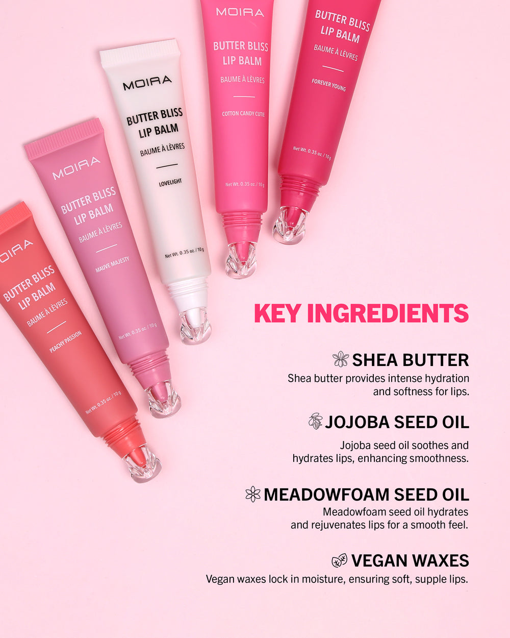 MOIRA Butter Bliss New Shades w/Display + Tester