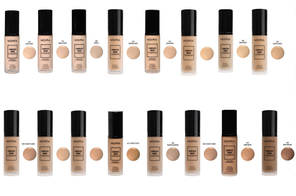 MOIRA Complete Wear Foundation #WCFSETB w/ Display 24pcs Display + Tester