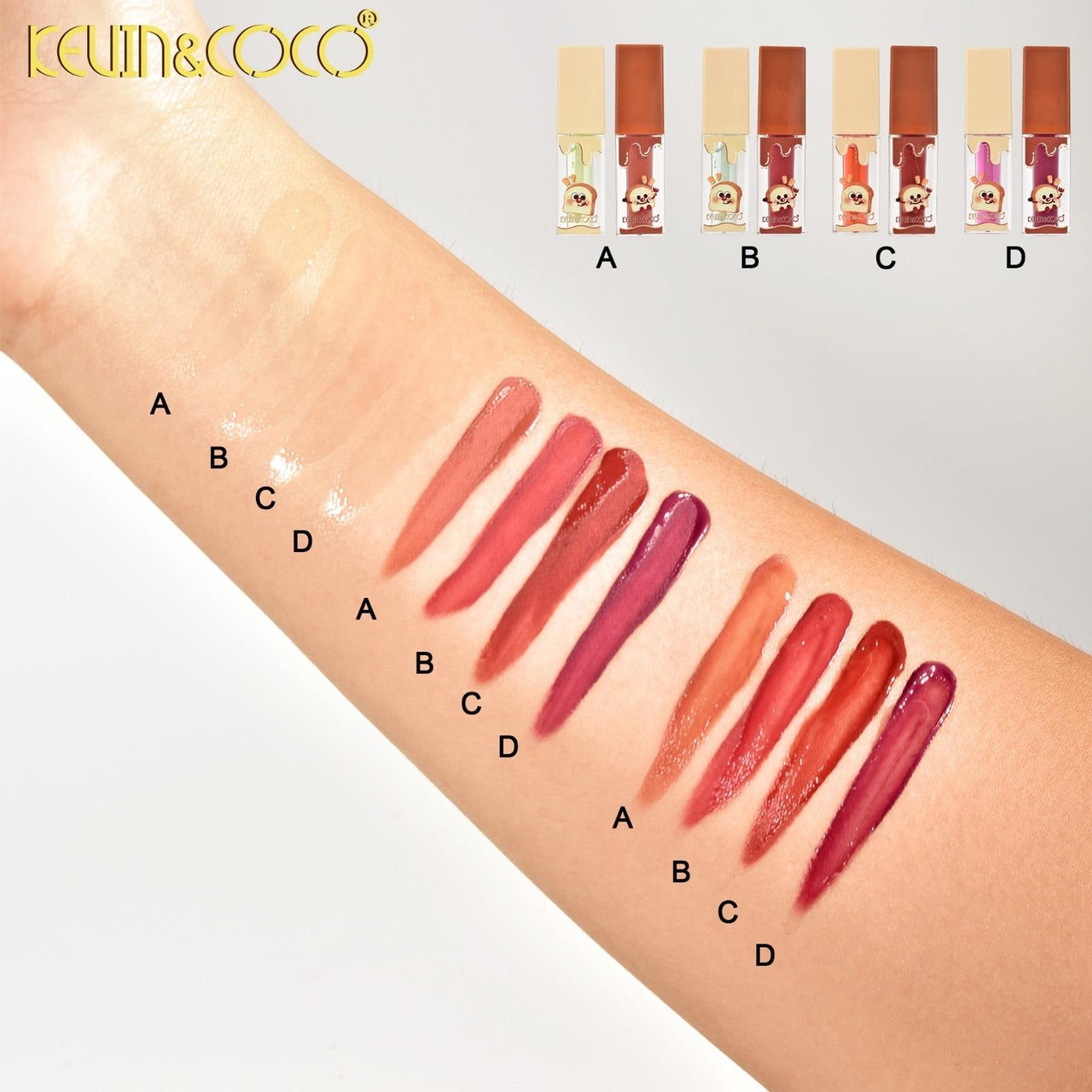 KEVIN&COCO Lip Gloss Set / 24Set Display